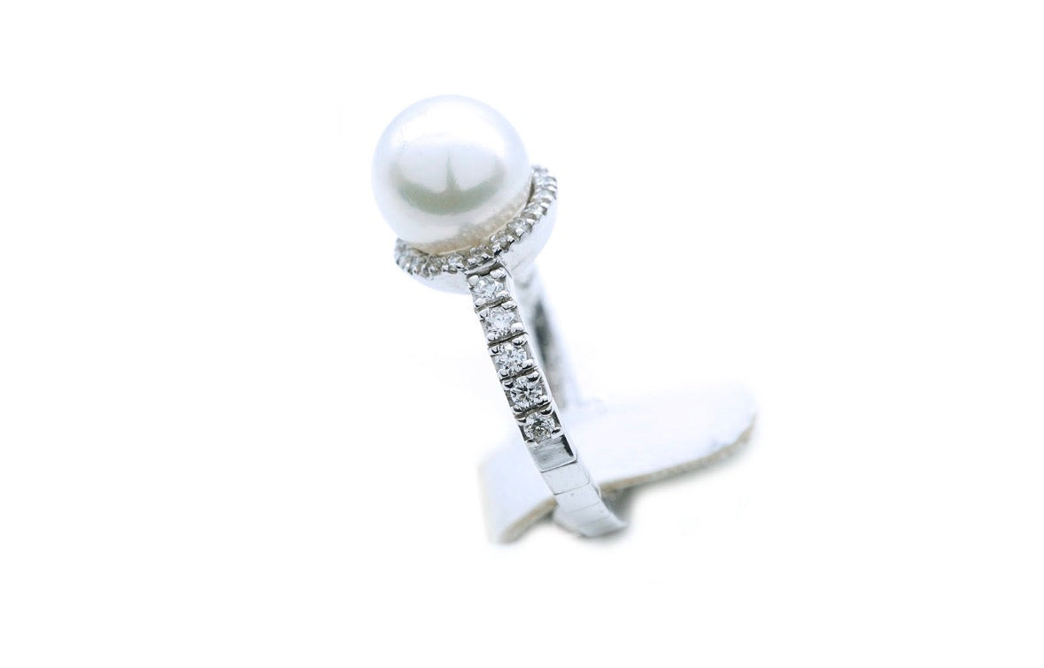 ANELLO PERLA E DIAMANTI