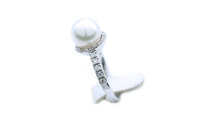 ANELLO PERLA E DIAMANTI