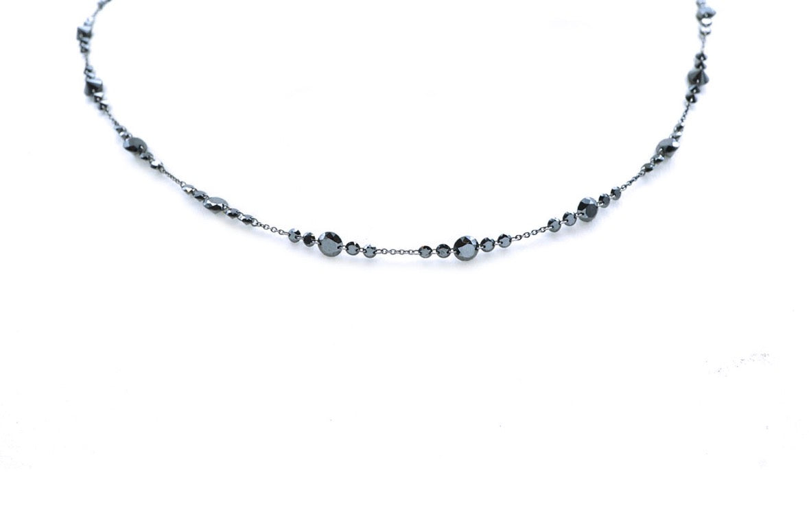 COLLANA DIAMANTI NERI