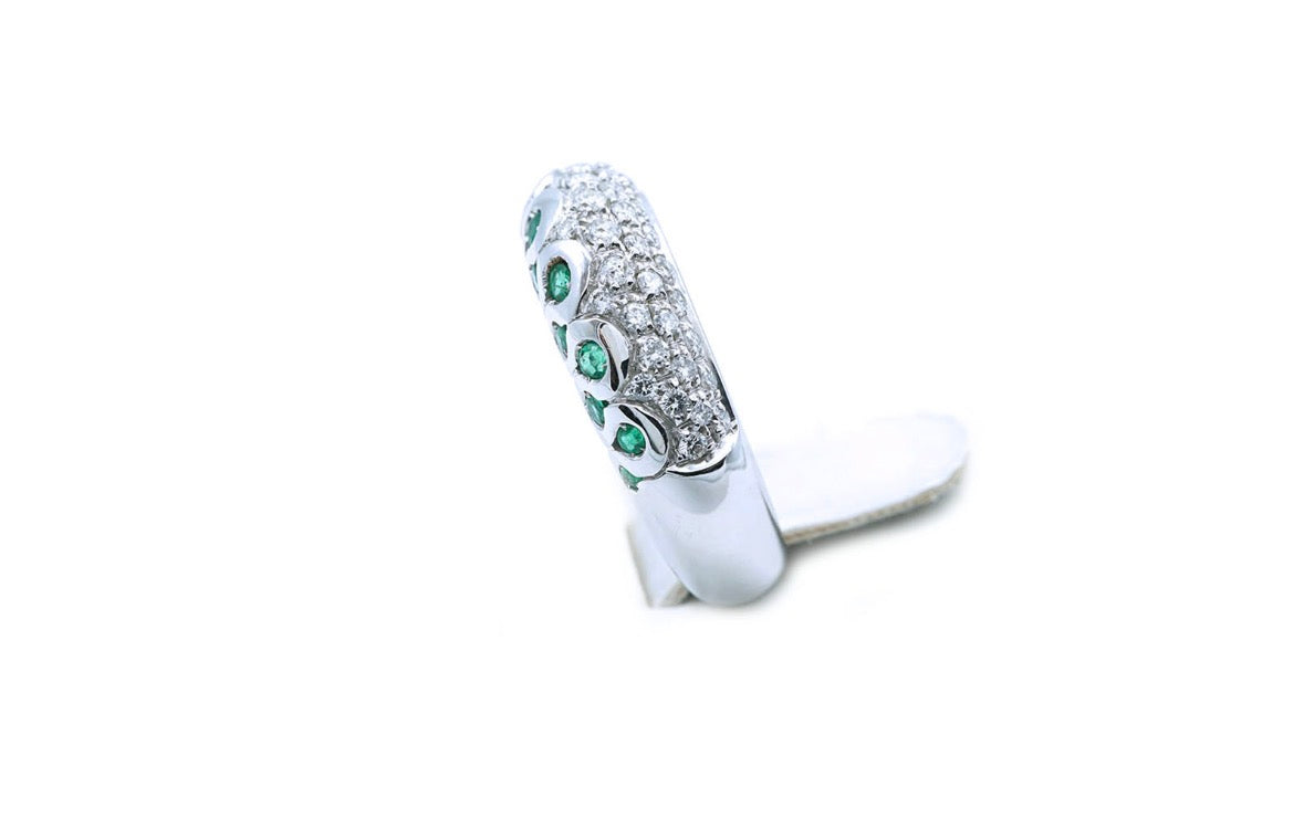 ANELLO DIAMANTI E SMERALDI