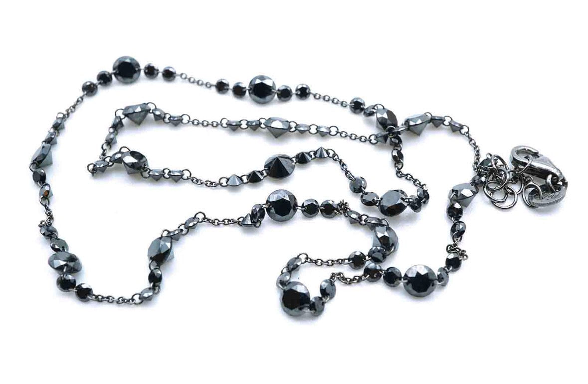 COLLANA DIAMANTI NERI