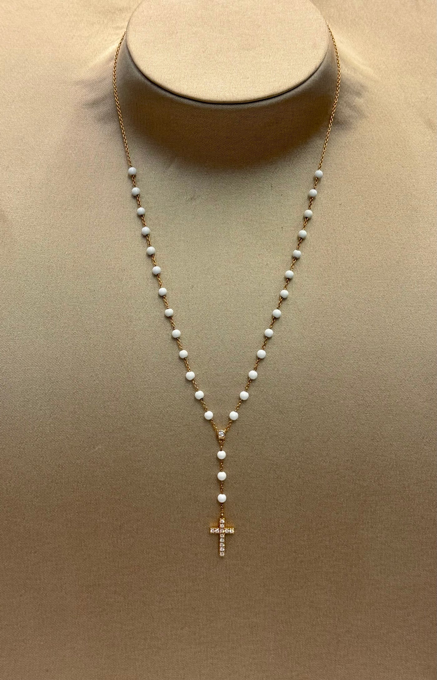 COLLANA ROSARIO CROCE