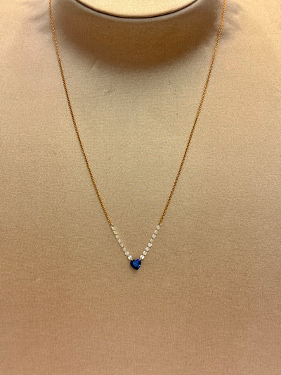 COLLANA CON CUORE ZAFFIRO