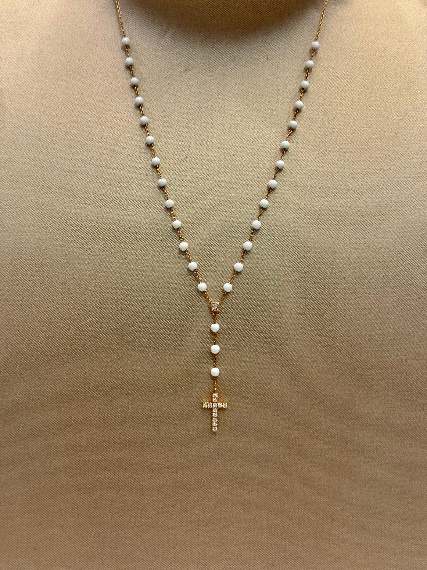 COLLANA ROSARIO CROCE