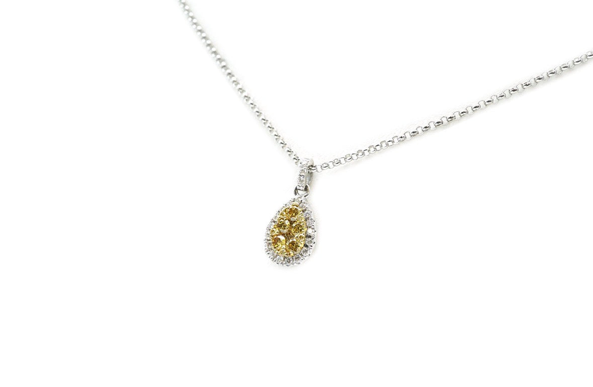 COLLANA PAVÈ DIAMANTI GIALLI