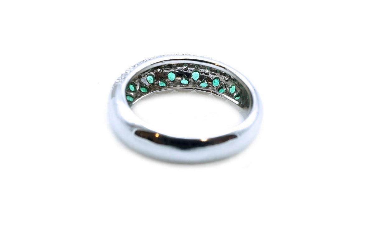 ANELLO DIAMANTI E SMERALDI