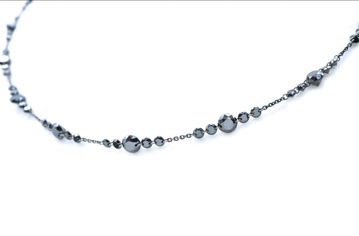 COLLANA DIAMANTI NERI