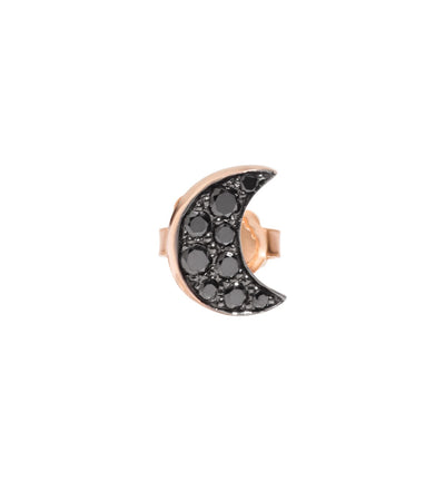 MONORECCHINO DODO LUNA CON DIAMANTI NERI DHB7006-MOONS-DBK9R